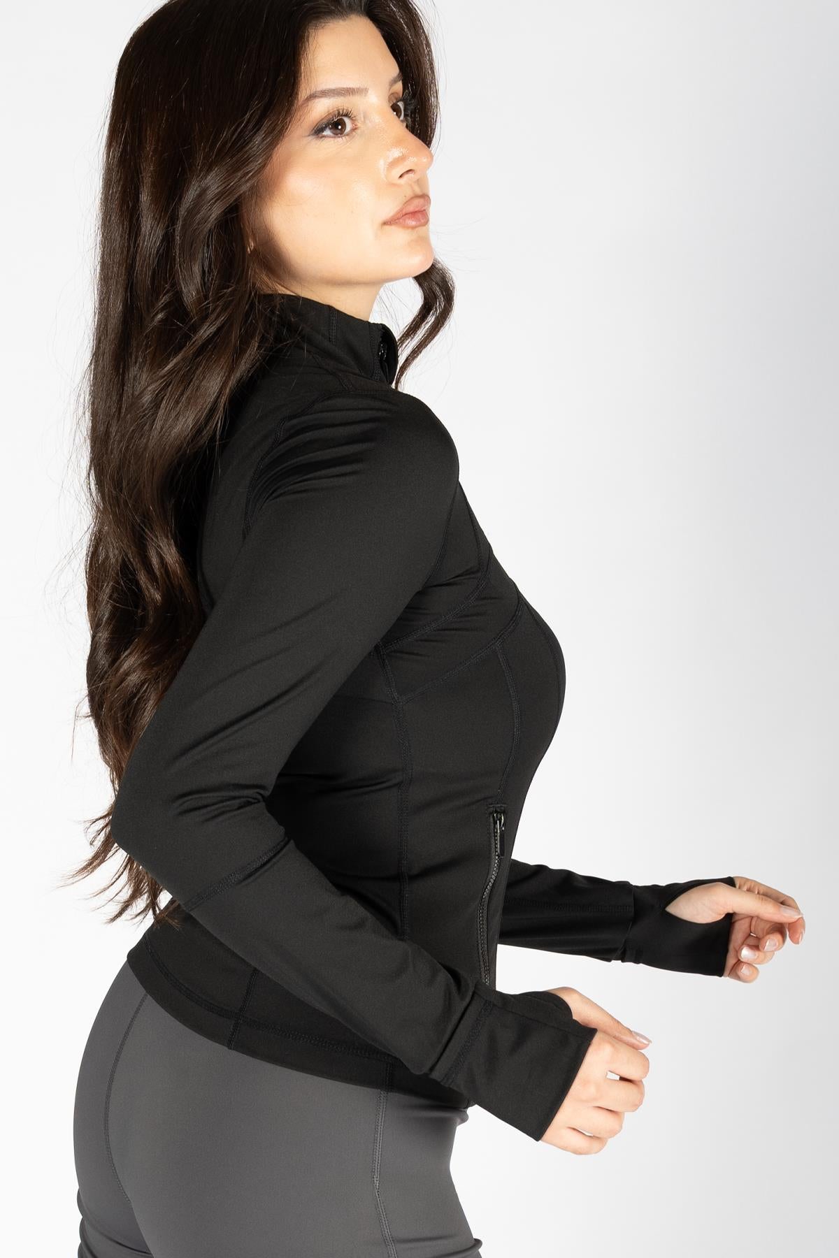 Deepform Slim Fit Spor Ceket – Core Black (fileli)