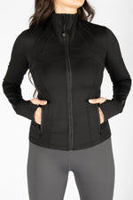 Deepform Slim Fit Spor Ceket – Core Black (fileli)