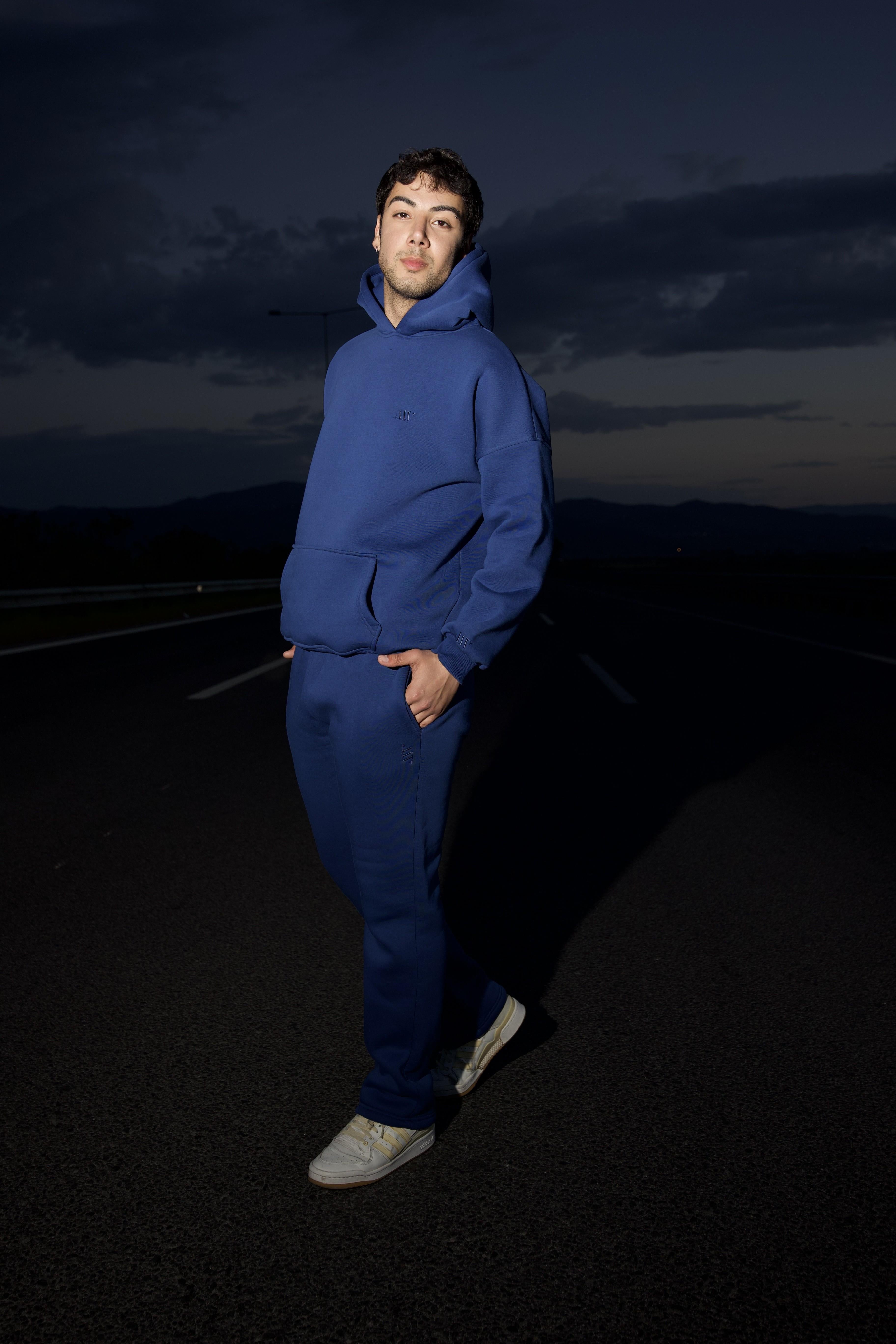 Erkek İndigo Sweatshirt