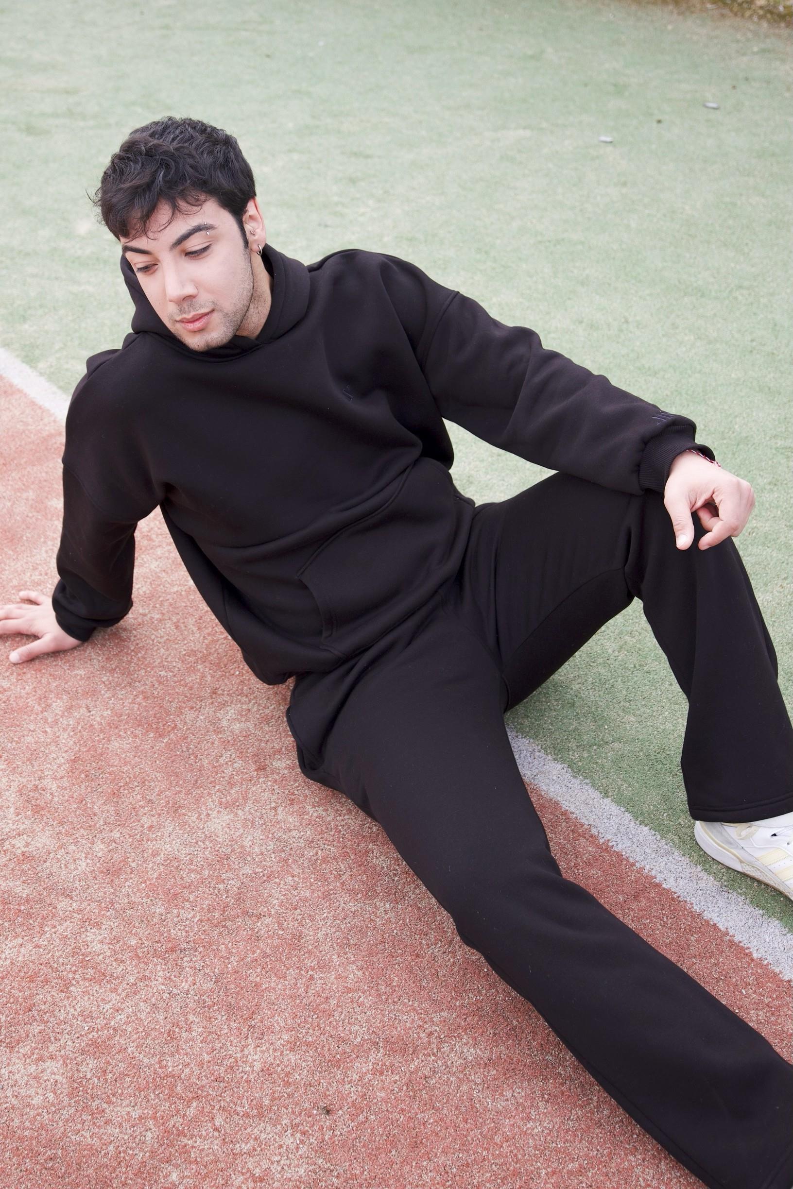Erkek Siyah Sweatshirt