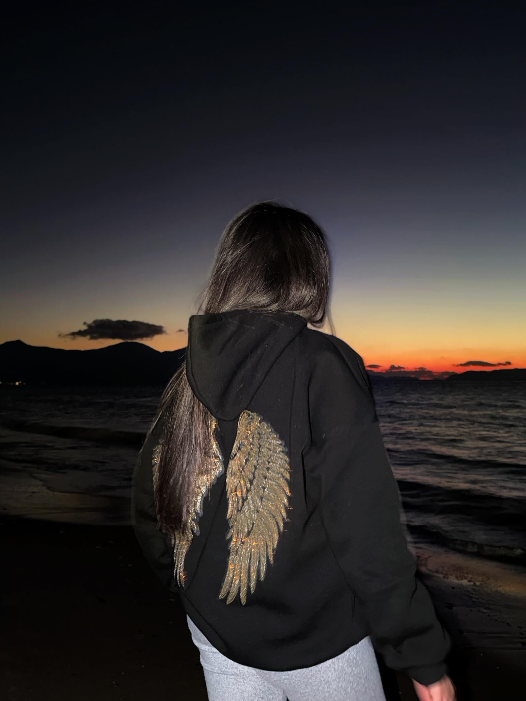 Shiny Angel Gold pullu Sweatshirt