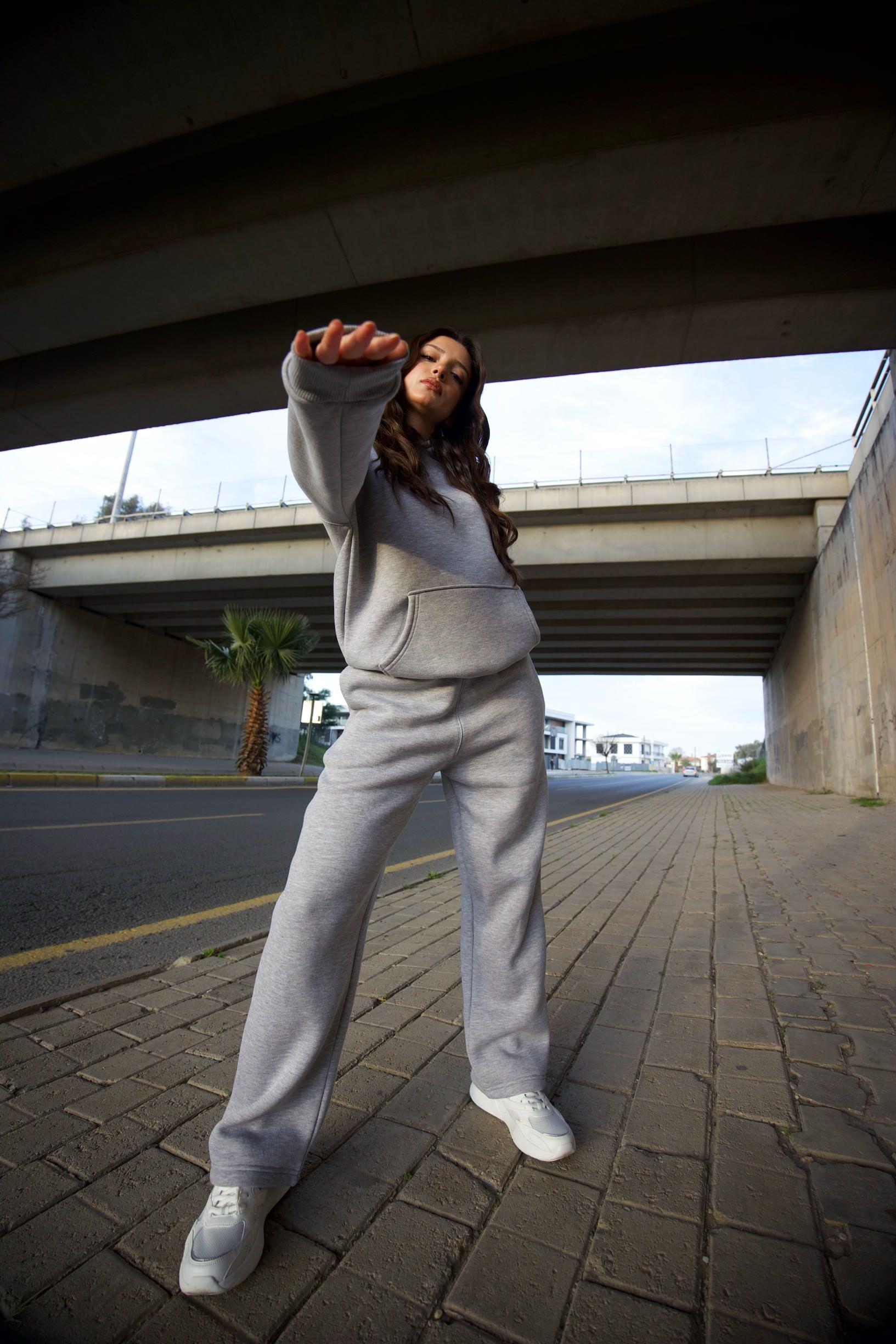 Kadın Gri Sweatshirt