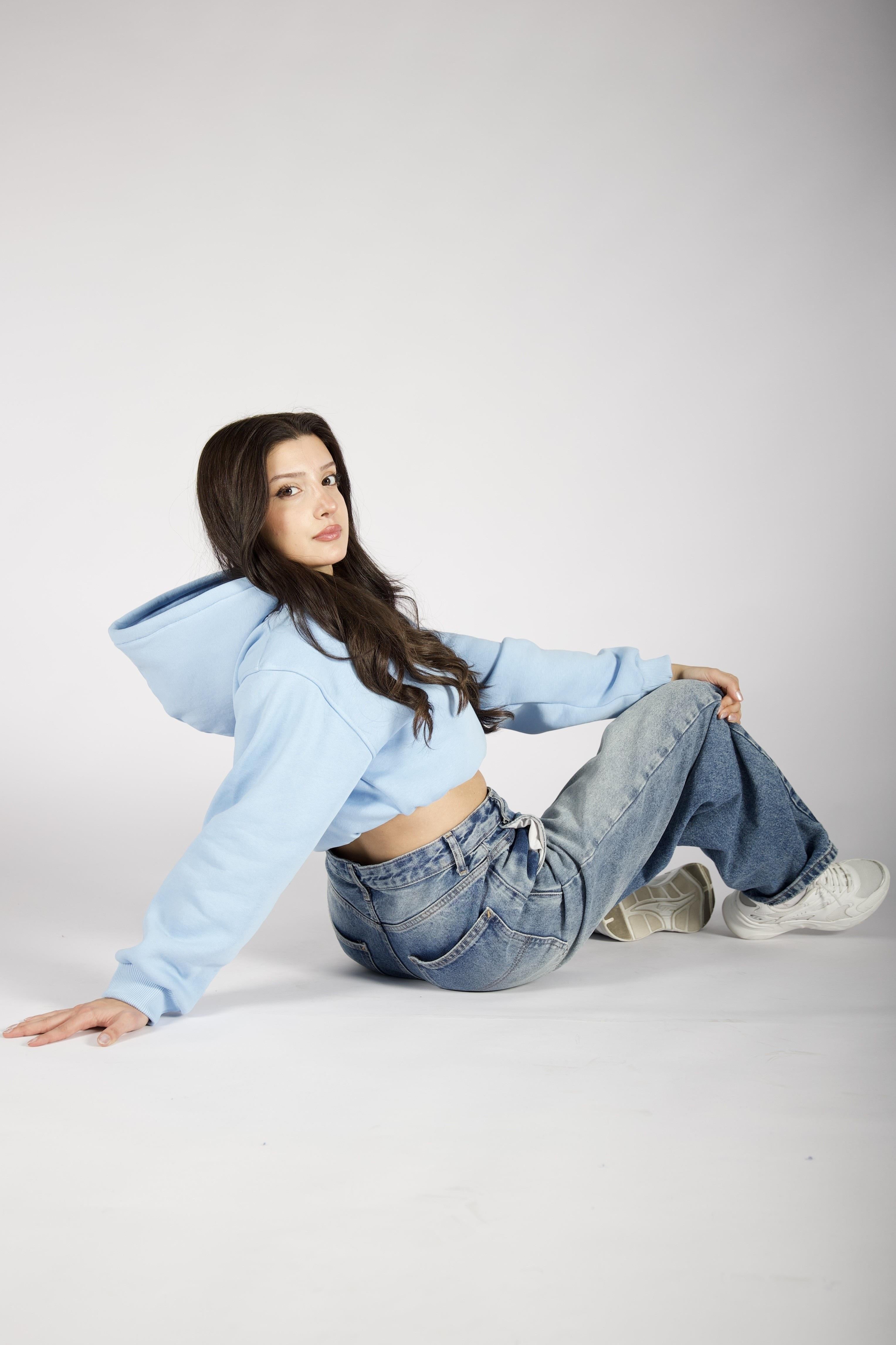 Starlite Mavi Crop Sweatshirt