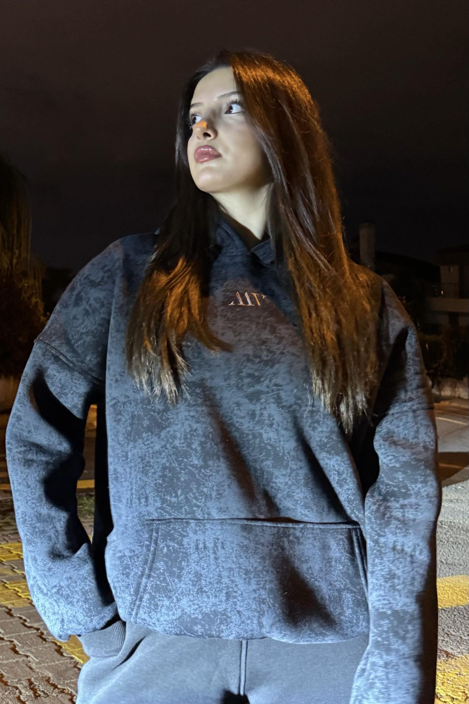 Unisex Kalıp Sisli Sweatshirt
