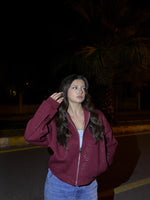 Bordo Simli Ceket