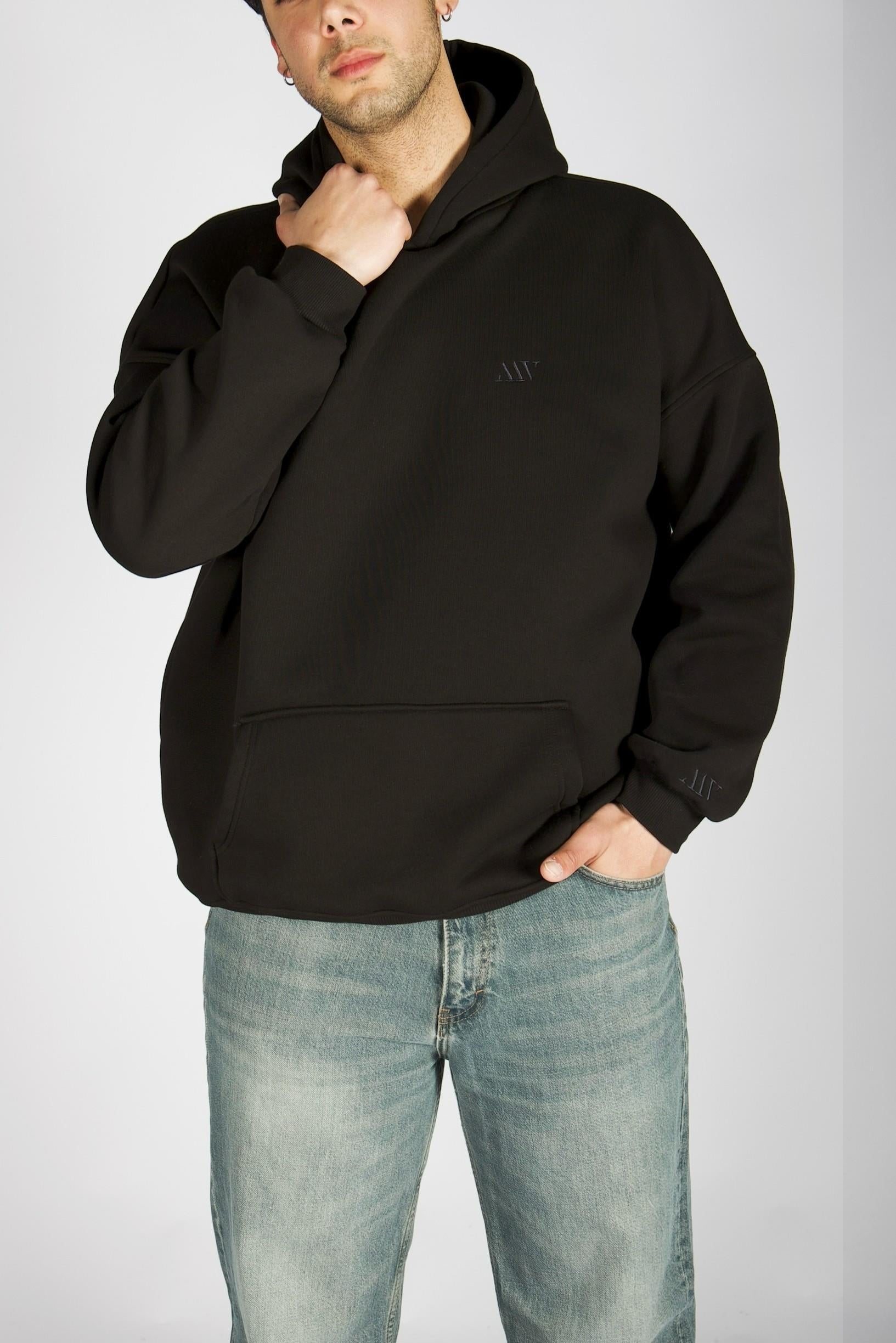 Erkek Siyah Sweatshirt