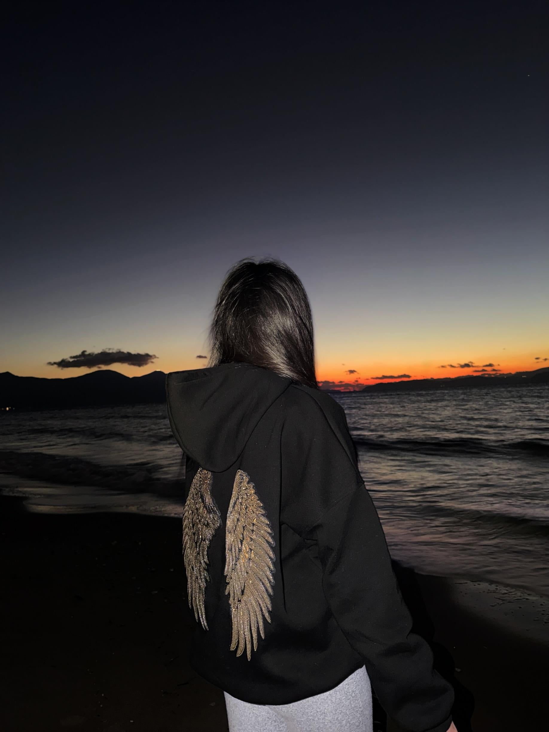Shiny Angel Gold pullu Sweatshirt