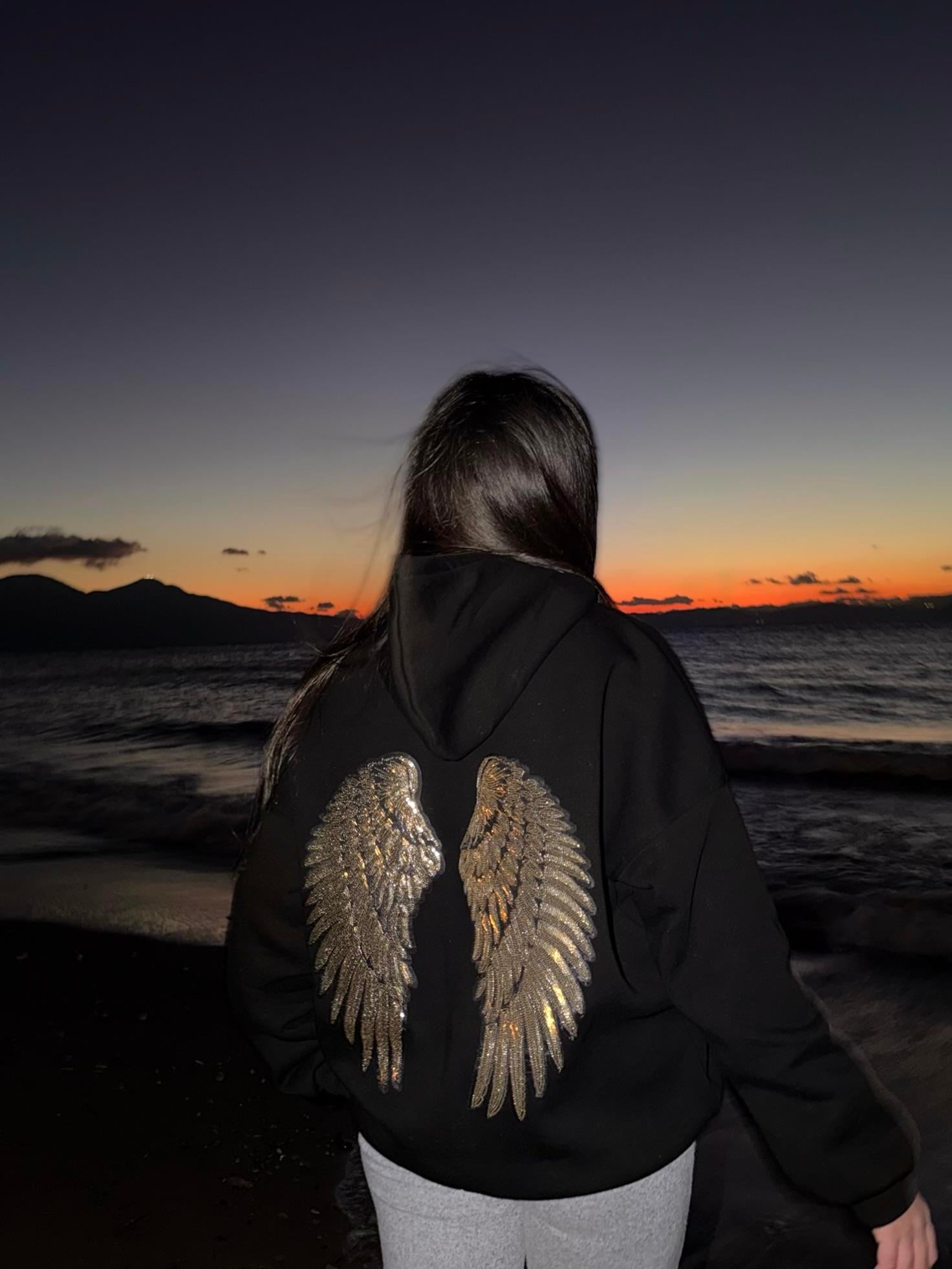 Shiny Angel Gold pullu Sweatshirt