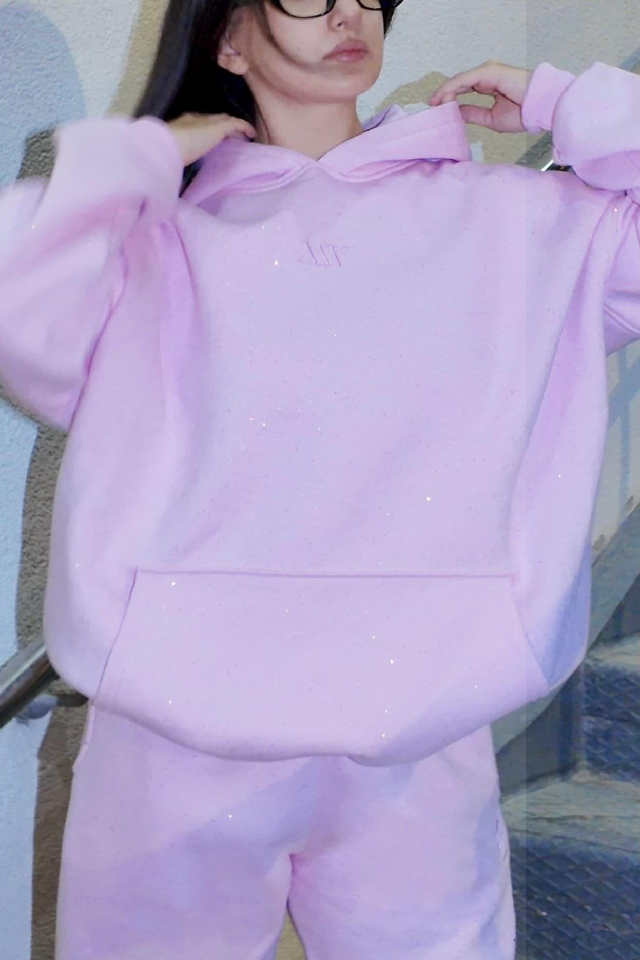 Pembe Simli Sweatshirt