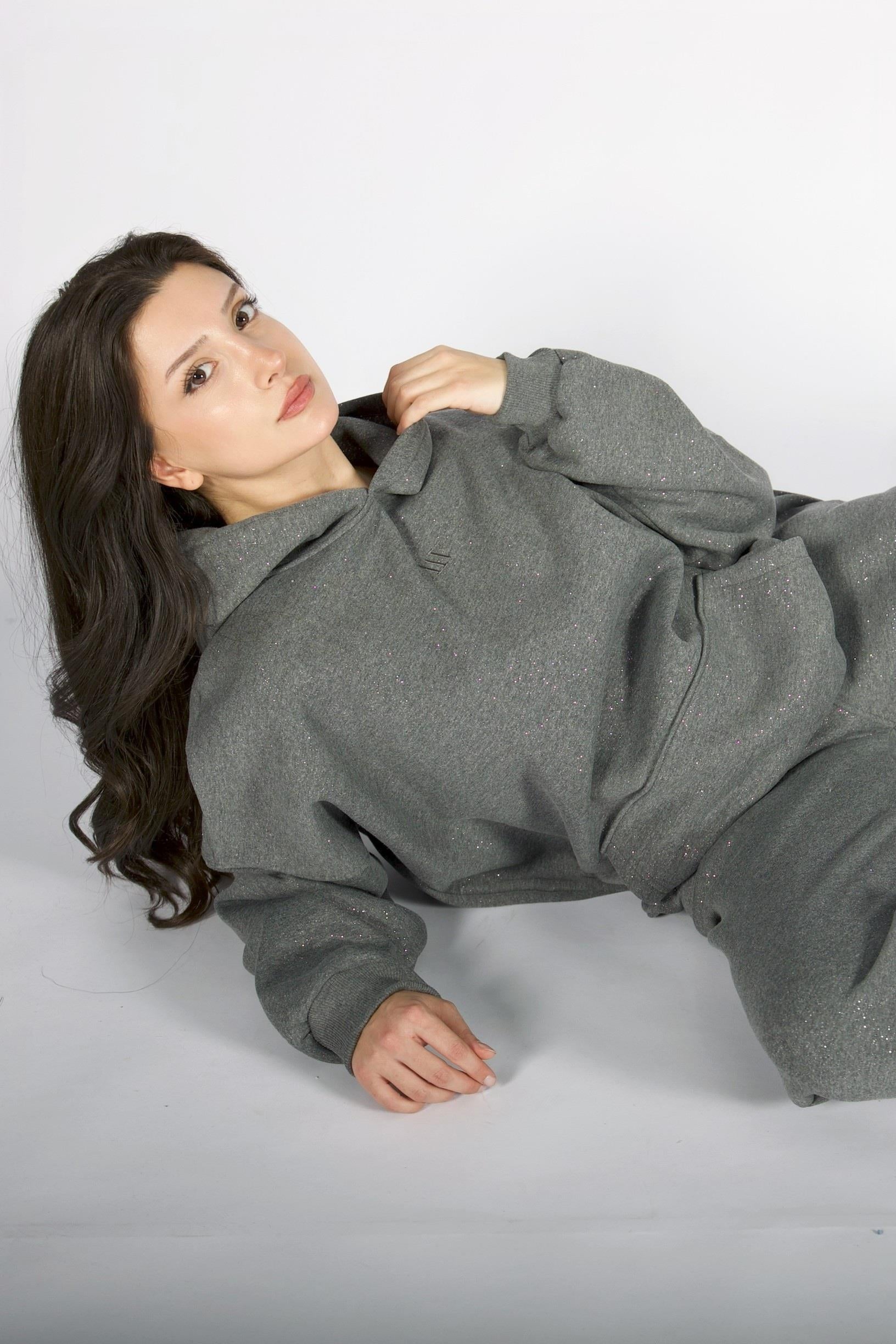 Simli Gri Sweatshirt