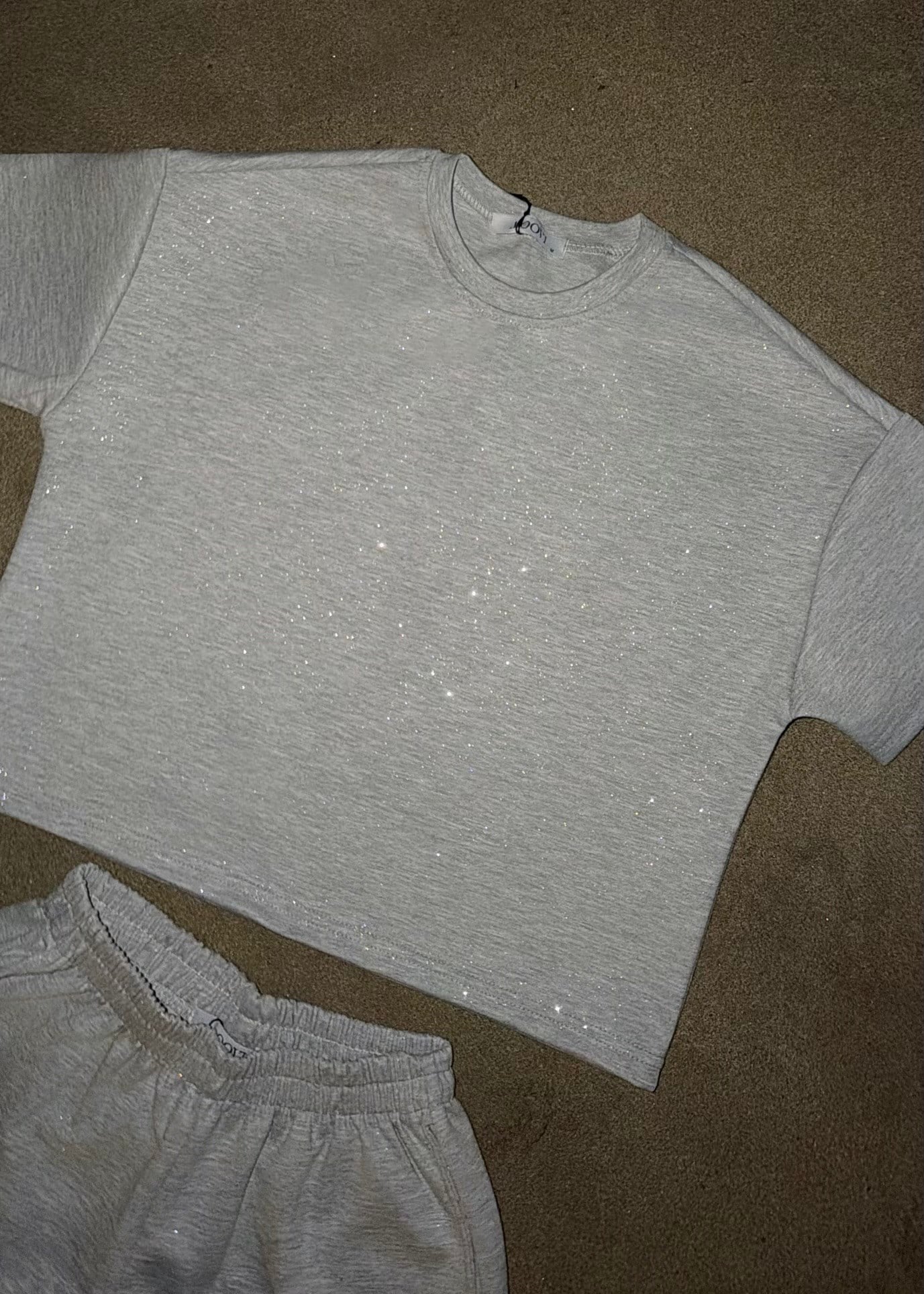 Simli Gri T-Shirt