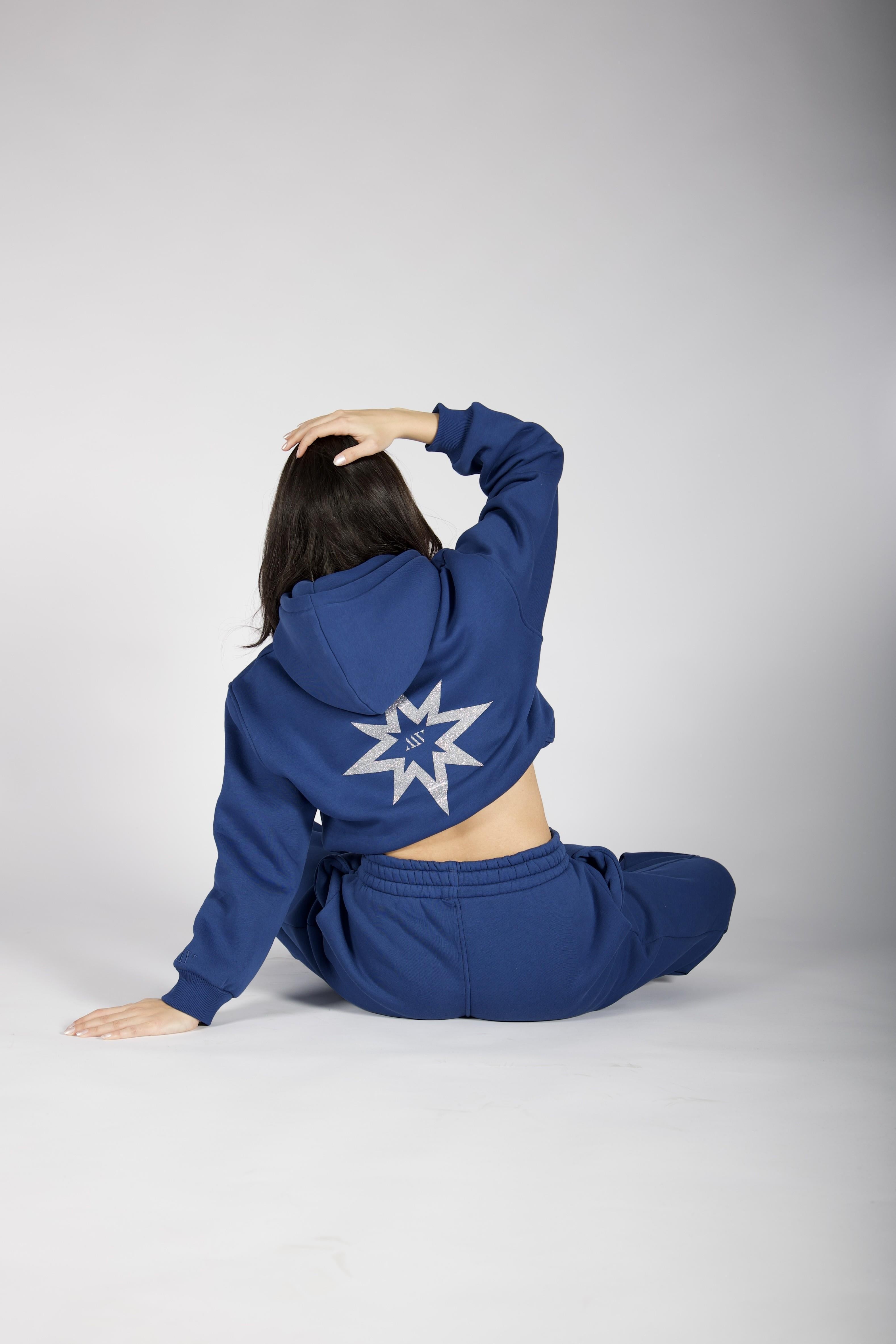 Starlite İndigo Crop Sweatshirt
