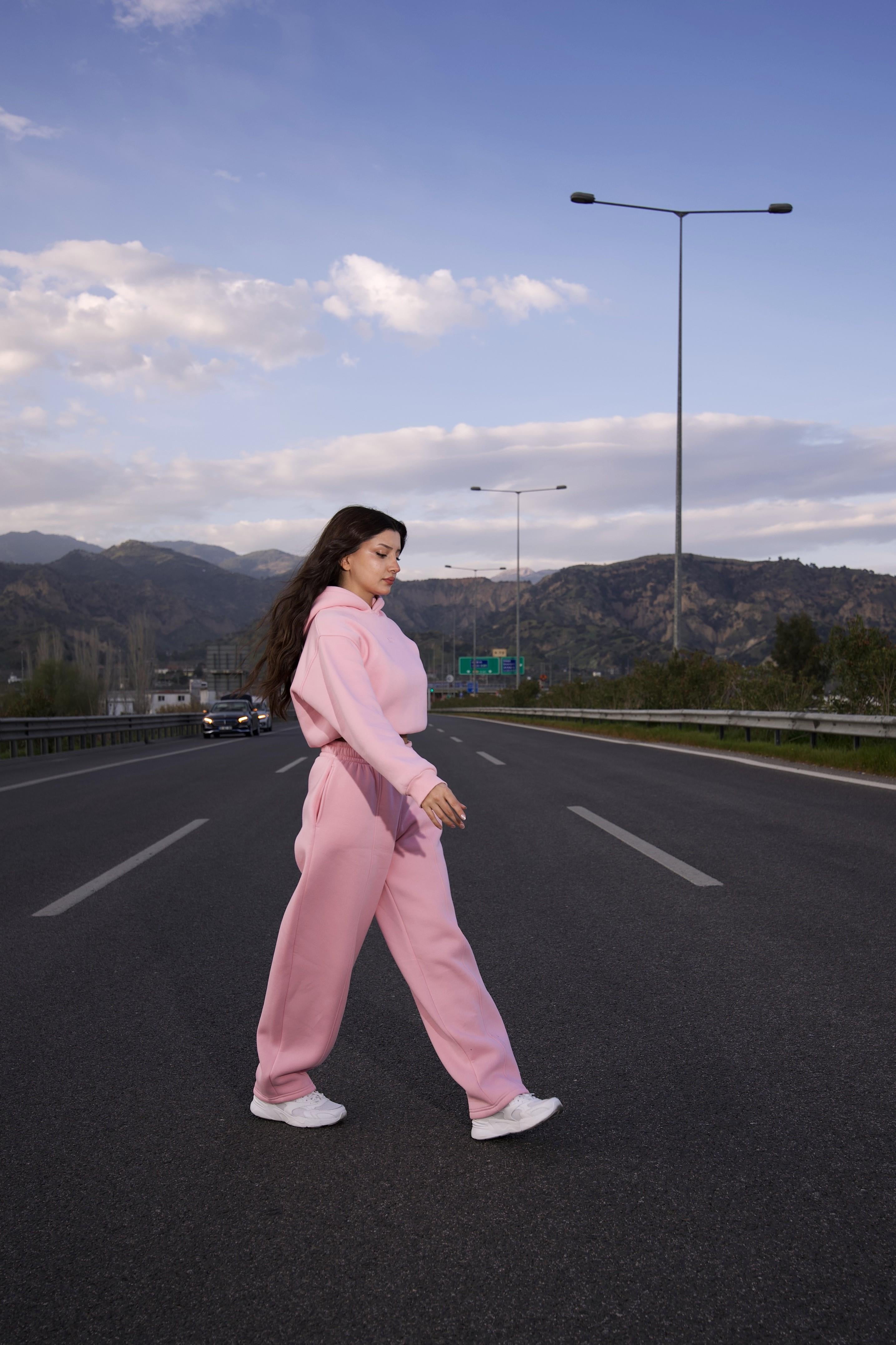 Starlite Pembe Crop Sweatshirt