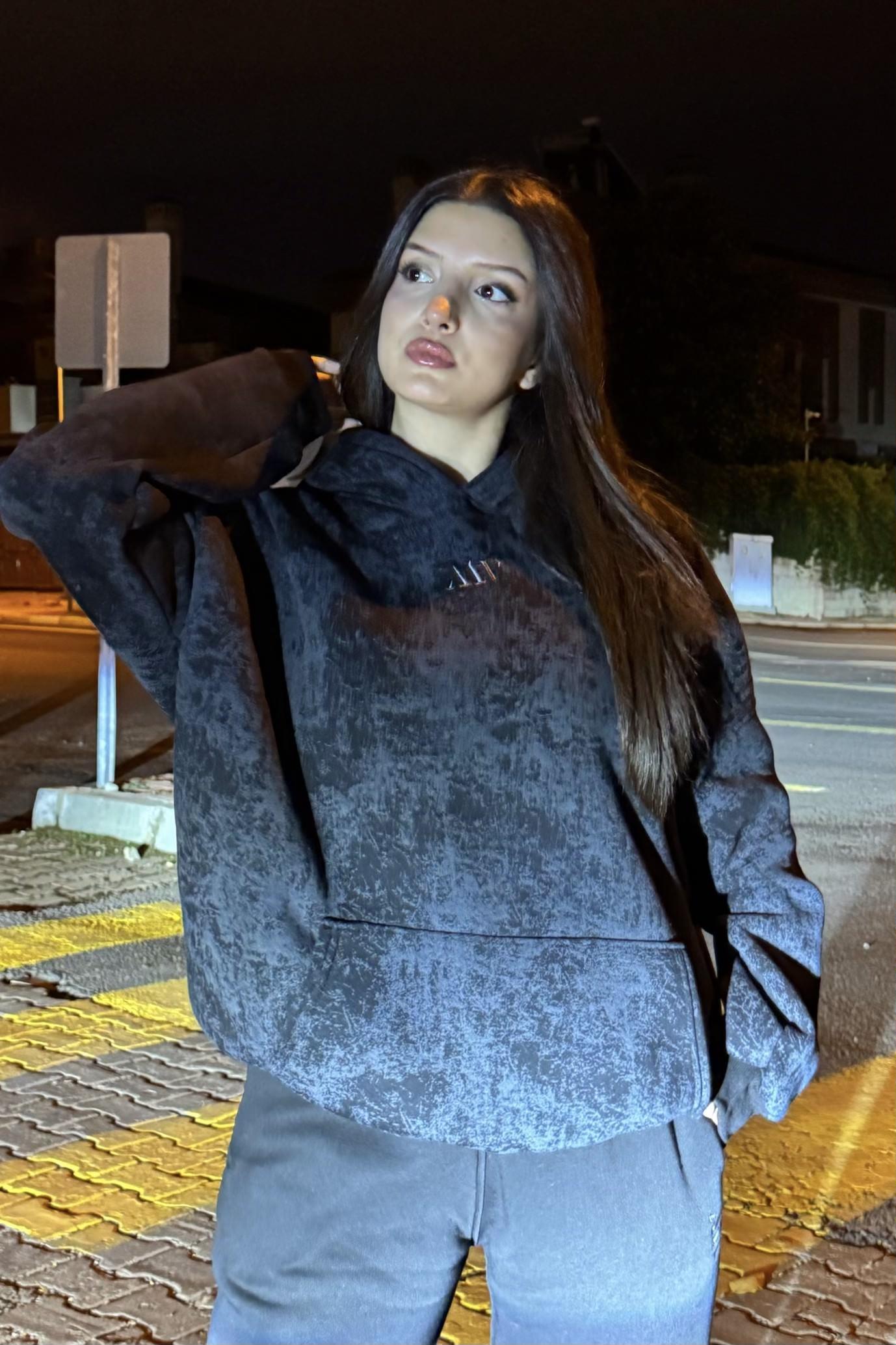 Unisex Kalıp Sisli Sweatshirt